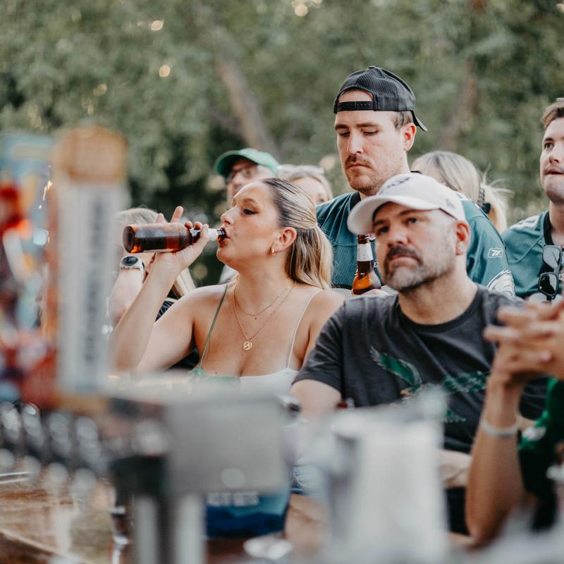 guests drinking t the bar