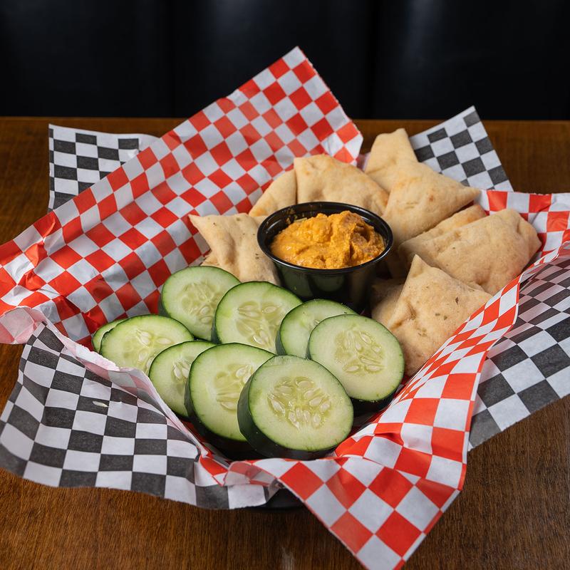 Red Bell Pepper Hummus & Pita Bread